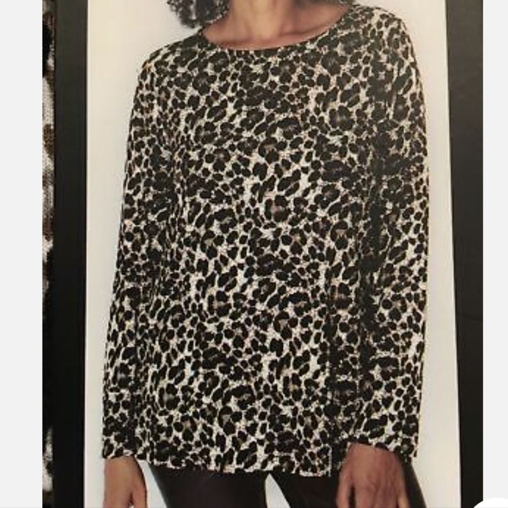 Mario Serrani Leopard Print Top Size XXL